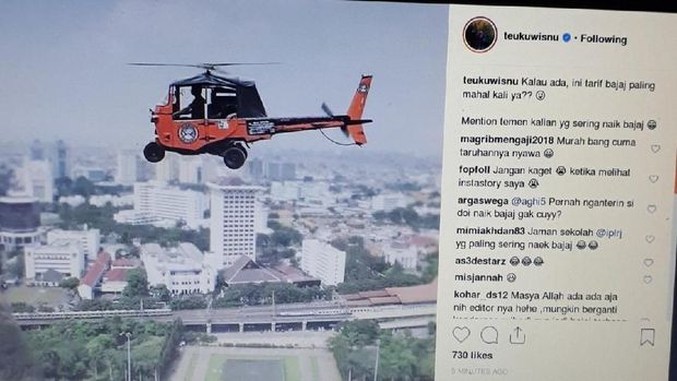 Teuku Wisnu Posting Ini, Netter: Bisa Jadi Kendaraan yang Paling Mahal