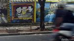 Mural Jokowi Prabowo Ngopi Bareng di Depok