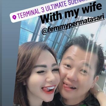 Femmy Permatasari dan pacar.