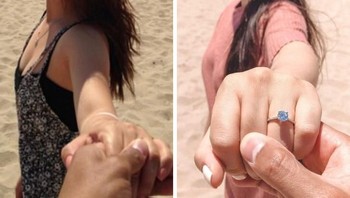 Tempat pertama kali pacaran (kiri), lima tahun kemudian wanita ini dilamar di tempat yang sama. (Foto: Brightside)