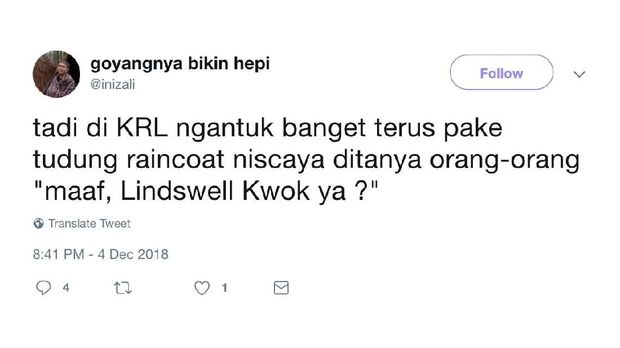 Canda Netizen Soal Lindswell Kwok Mualaf dan Berhijab