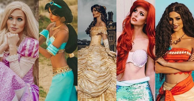 Sian Teesdale hidup seperti putri Disney. Hampir setiap hari ia berdandan seperti Putri Belle di Beauty & The Beast hingga Putri Jasmine yang merupakan tokoh animasi Aladdin.  Foto: dok. Instagram (@disney_princess_sian)