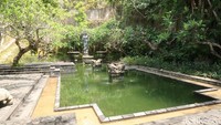 Setelah itu, kamu akan disambut dengan kawasan taman air yang cantik dan teduh. Kamu bisa bebas foto-foto. (Bonauli/detikTravel)