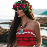 Penampilan ibu satu anak itu ketika jadi Moana.  Foto: dok. Instagram (@disney_princess_sian)