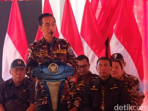 Berkemeja Loreng, Jokowi Buka Jambore Bela Negara FKPPI