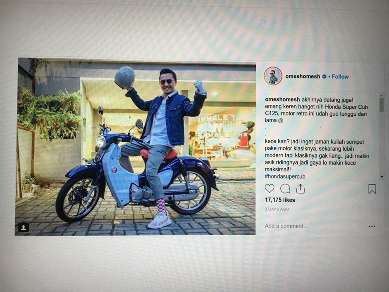 Repro Instagram Omesh. Foto: Dina Rayanti Repro Instagram Omesh. Foto: Dina Rayanti