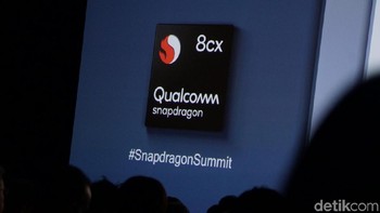 Snapdragon 8cx diklaim prosesor paling gahar yang pernah dibuat oleh perusahaan, dengan CPU dan GPU paling kuat yang pernah dibuat oleh Qualcomm. Foto: Agus Tri Haryanto/detikINET