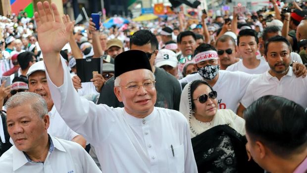 Mantan PM Malaysia Najib Razak turut ikut aksi Aksi 812.