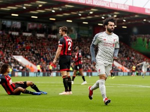 Mohamed Salah Hat-trick, Liverpool Hantam Bournemouth 4-0