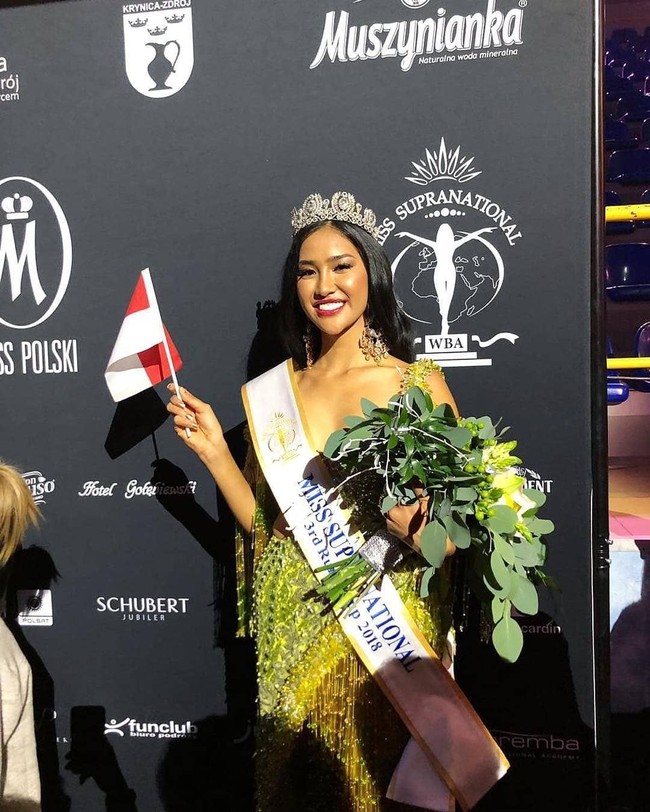 Wilda Octaviana Situngkir, wakil dari Indonesia di Miss Supranational 2018. Wilda mengharumkan nama Indonesia dengan menjadi runner up ketiga di kontes kecantikan yang digelar di Polandia itu.  Foto: dok. Instagram
