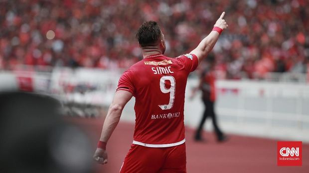 Marko Simic mencetak dua gol dalam laga terakhir Persija di laga menghadapi Mitra Kukar, Minggu (9/12).