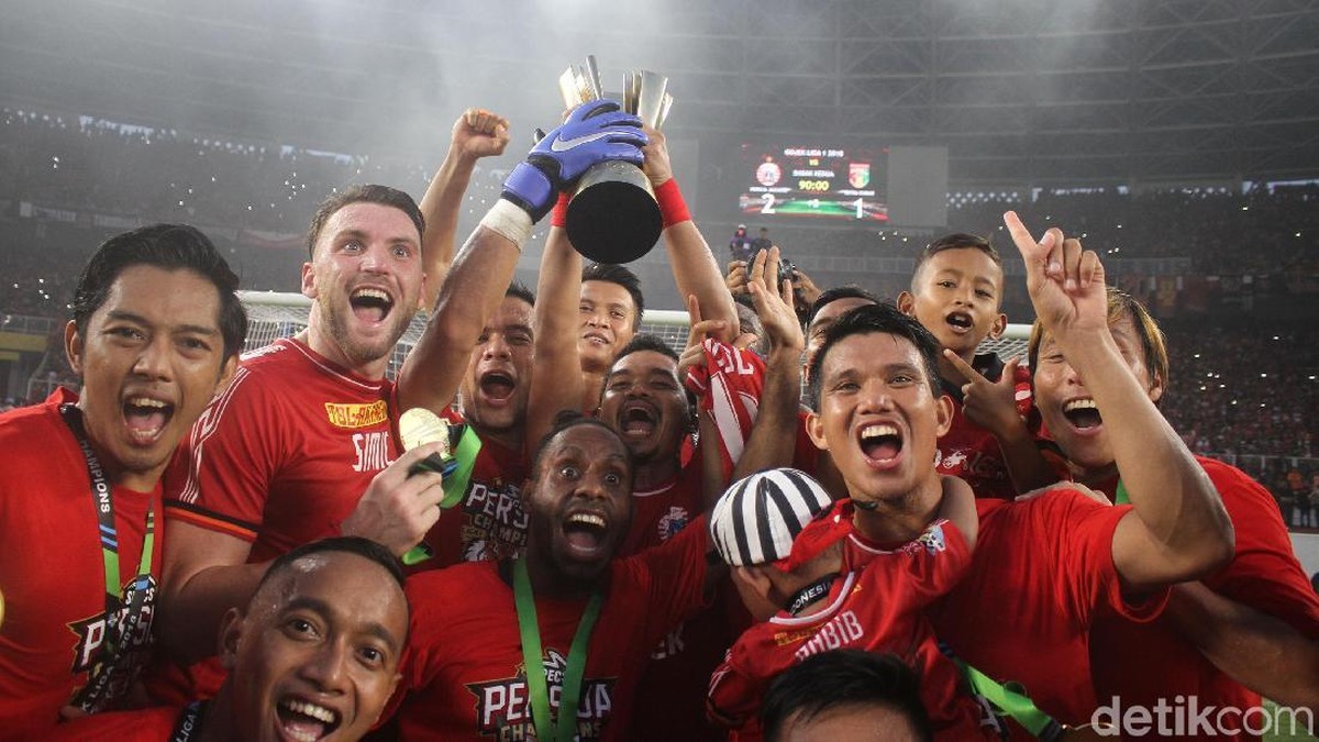Persija Jakarta keluar sebagai juara Liga 1 2018. (Foto: Rifkianto Nugroho/detikSport)