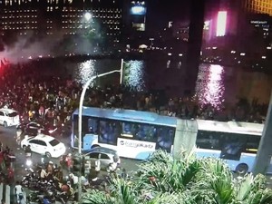 Jakmania Berpesta di Bundaran HI, Arus Lalin Macet Parah