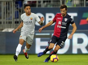 Buang Keunggulan Dua Gol, AS Roma Diimbangi Cagliari