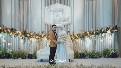 Foto: Penampilan Lindswell Kwok dengan Gaun Putih Saat Resepsi Pernikahan
