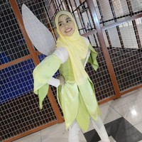 Nurul Ain Yacub tak hanya fokus pada kostumnya tapi juga pada riasan. Terlihat dari pemilihan make up yang berkarakter mengikuti tokoh yang ia perankan. Foto: Istimewa