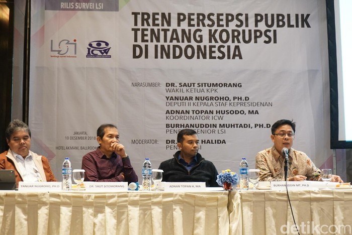 Survei LSI: Mayoritas Masyarakat Nilai Korupsi di Indonesia Naik