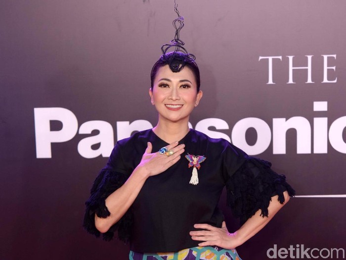 Indy Barends saat ditemui di acara Panasonic Gobel Awards di Sarinah, Jakarta.