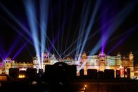 Suasana City Palace di Udaipur yang menjadi lokasi rangkaian acara pernikahan Isha Ambani dan Anand Piramal.