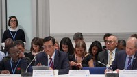 Menteri Koordinator Kemaritiman, Luhut Binsar Pandjaitan, juga mengisi salah satu acara diskusi di Paviliun Indonesia saat ajang COP 24 di Katowice, Polandi.Foto: Dok. KBRI Warsawa