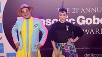 Indy Barends dan Indra Bekti saat ditemui di Panasonic Gobel Awards 2018 di Sarinah, Jakarta Pusat pada akhir pekan lalu. Pool/Noel/detikFoto.