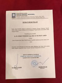Bupati Tanah Bumbu Kader PAN Juga Deklarasi Dukung Jokowi