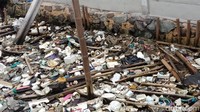 Foto: Sampah kebanyakan terdiri dari sampah plastik dan sampah bekas makanan terutama sterofoam. (Eva-detikcom)