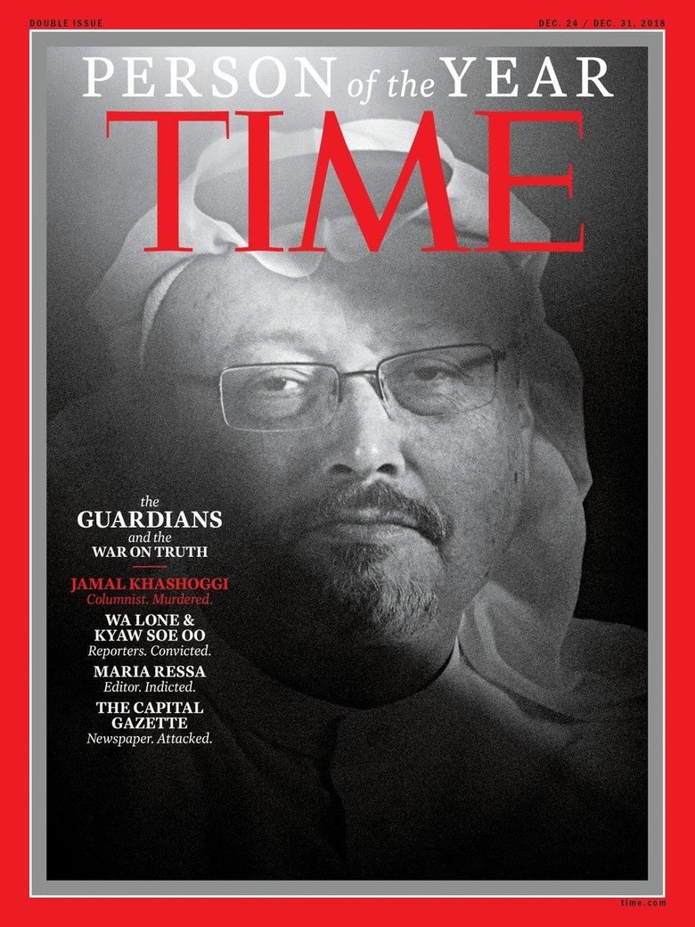 Khashoggi dan Sekelompok Jurnalis Jadi TIME Person of the Year 2018 Khashoggi dan Sekelompok Jurnalis Jadi TIME Person of the Year 2018