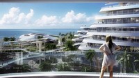Kota masa depan ini juga menampilkan kehidupan perkotaan padat penduduk dan transportasi umum yang saling terintegrasi. Istimewa/CAA Architecs/Inhabitat.