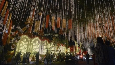 Foto: Dekorasi Meriah di Rumah Anak Orang Terkaya Se-Asia Jelang Pernikahan