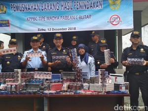 Bea Cukai Blitar Musnahkan Rokok Ilegal Senilai Lebih Rp 261 Juta