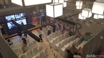 Ruang tengah kampus Binar Academy. (Foto: Virgina Maulita Putri/detikINET)