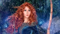 Inul Daratista menjadi Merida dari film Brave. Dok. Instagram/fdphotography90