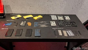 Komponen Asus ROG Phone. Foto: Adi Fida Rahman/detikINET