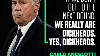 Ternyata benar juga perkataan Carlo Ancelotti bahwa timnya benar-benar bodoh jika gagal lolos ke fase grup. Foto: Istimewa