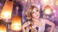 Sementara Vicky Shu menjadi Rapunzel dengan rambut indahnya itu. Dok. Instagram/fdphotography90