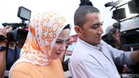 Namun entah kenapa ia justru diam seribu bahasa saat dikerumunan wartawan. Pool/Ismail/detiKFoto.