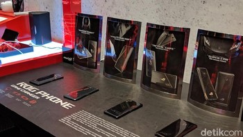 Deretan prototype Asus ROG Phone. Foto: Adi Fida Rahman/detikINET