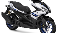 Aerox 155 R-Version hadir dengan warna Matte Silver berkonsep Let’s Race. Aerox tipe itu lebih kental dengan image sporty racing. Foto: Dok. Yamaha