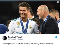 Cristiano Ronaldo dan Zinedine Zidane juga tak kalah bahagia. (Foto: Internet/Twitter)