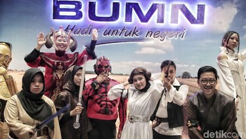 Selain kompetisi cosplay, ada juga kompetisi logo tim, kompetisi publikasi media sosial, serta hiburan permainan lainnya seperti archery, can toss, dan dart balloon. (Foto: Pradita Utama/detikcom)