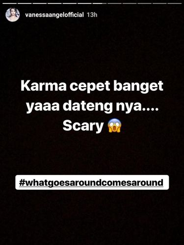 Vanessa Angel Posting soal Karma, Buat Siapa?