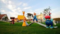 Di taman rekreasi ini, traveler bisa merasakan sensasi serba keju. Dari mulai wahana permainan sampai atraksinya. (cheesepark.kr)