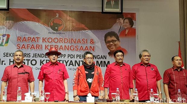 Rakor dan Safari Kebangsaan PDIP di Deli Serdang, Sumut, Jumat (14/12/2018).