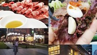 Kompilasi makanan yang dinikmati Yannie dan anaknya saat Culinary Night di Korea. Foto: Instagram@yannie_kim