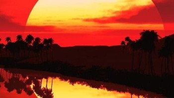 Refleksi ini membuat matahari terlihat bulat sempurna. Foto: ONLY-WANTS-KARMA via Bored Panda