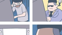 Gambar ini menceritakan bagaimana mesin ATM memperlakukan crazy rich Asian yang mirip Kim Jong Un ini. Boredpanda/Nixon Siow.