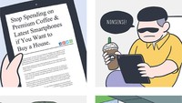 Horang kaya mah bebas, mau minum kopi dan nggak nabung aja rumahnya gede. Boredpanda/Nixon Siow.