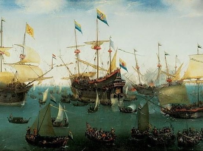 Kembalinya Ekspedisi ke Asia Jilid II dari Jacob van Neck (Lukisan Cornelis Vroom/Wikimedia Commons)