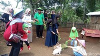 Wisatawan akan diarahkan untuk keliling kampung. Di setiap rumah atau pekarangan, wisatawan berhenti untuk mendapat penjelasan terkait pertanian maupun peternakan. (Uje Hartono/detikTravel)